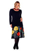 Rochie stofa cu piele Liza Panait Liza Panait Online Boutique