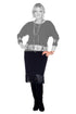 Fusta stofa cu franjuri din piele Liza Panait Liza Panait Online Boutique