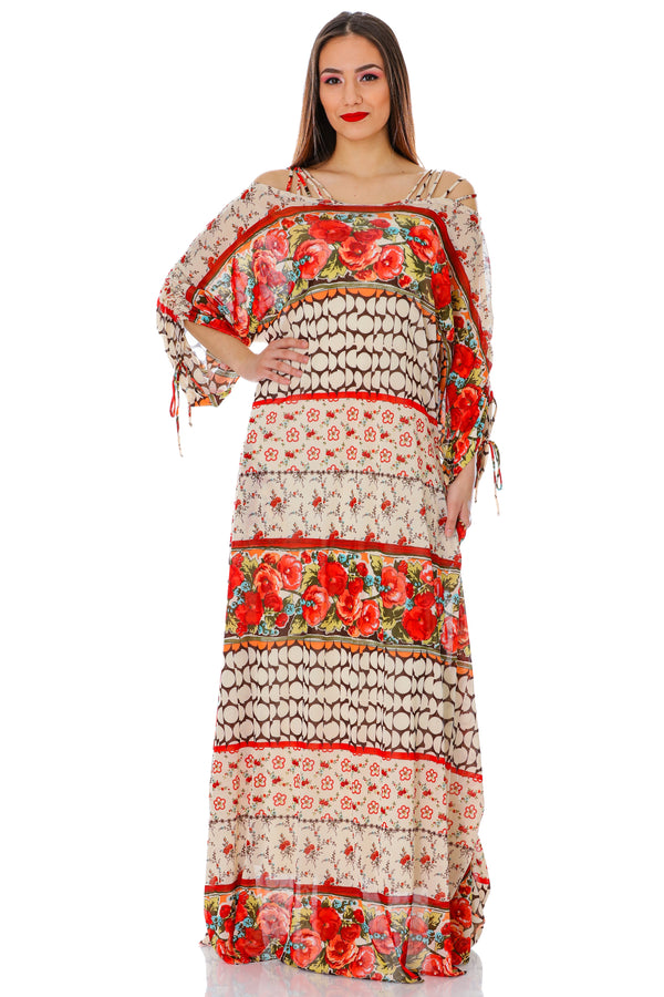 Rochie tull imprimat T-58