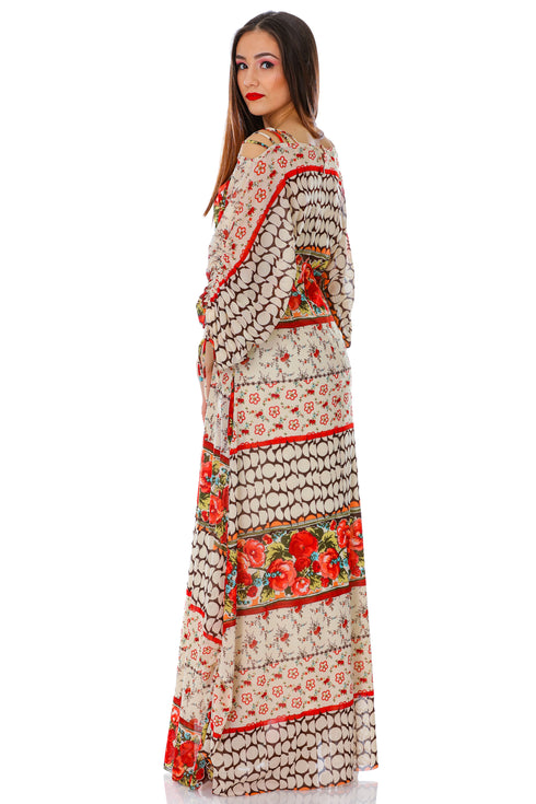 Rochie tull imprimat T-58