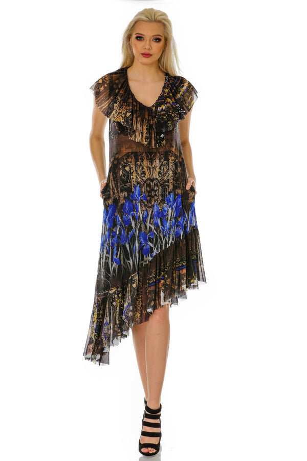 Rochie tull imprimat T-53