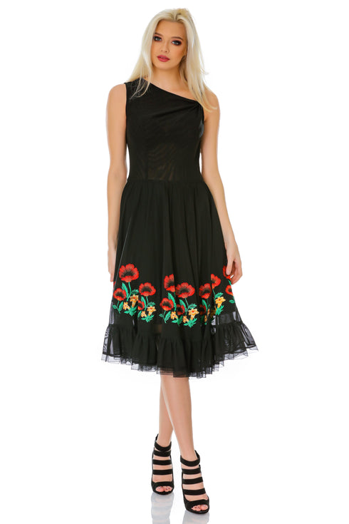 Rochie tull brodat T-69b