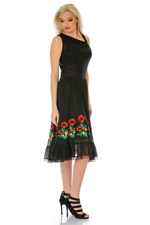 Rochie tull brodat T-69b