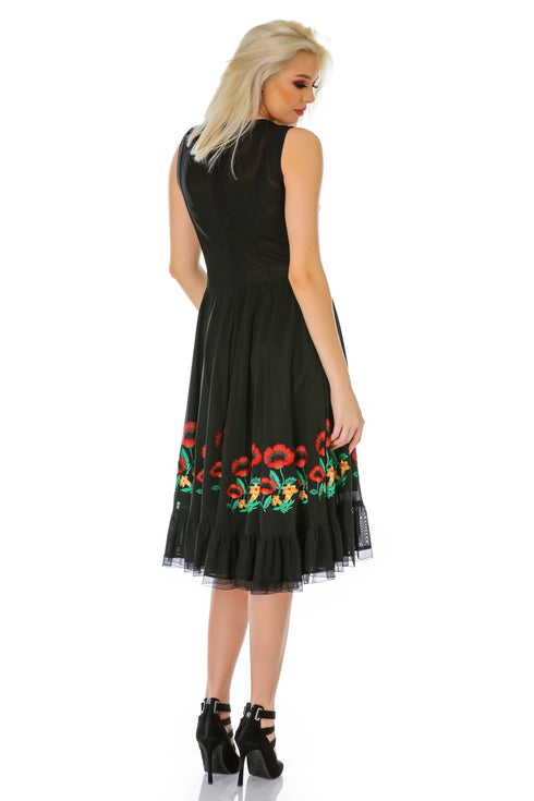 Rochie tull brodat T-69b