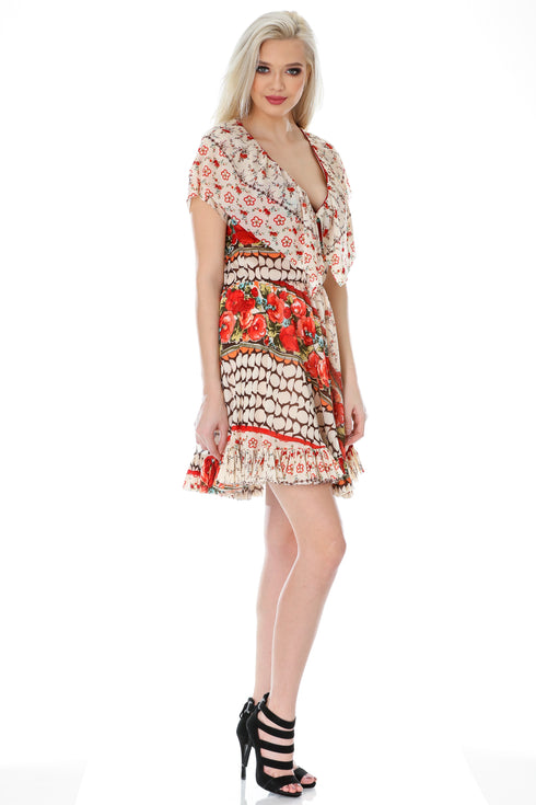 Rochie tull imprimat T-70