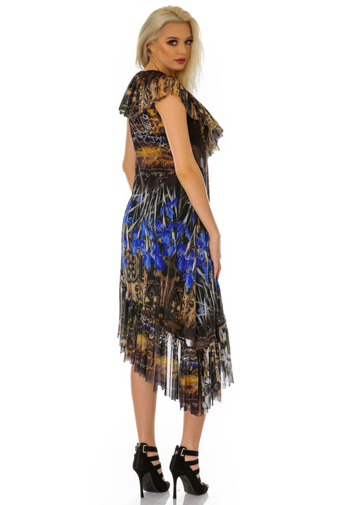 Rochie tull imprimat T-53