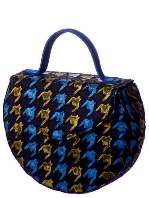 Geanta piele si dantela pictata manual Liza Panait Liza Panait Online Boutique