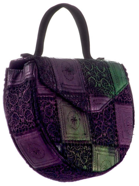 Geanta piele pictata manual Liza Panait Liza Panait Online Boutique