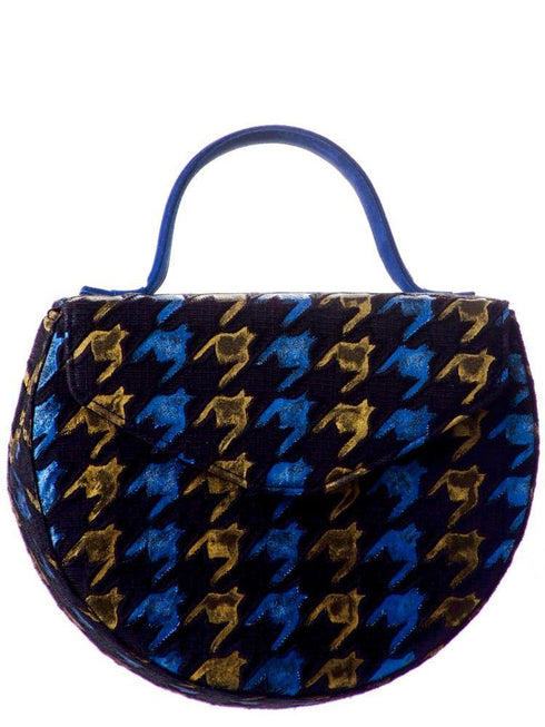 Geanta piele si dantela pictata manual Liza Panait Liza Panait Online Boutique