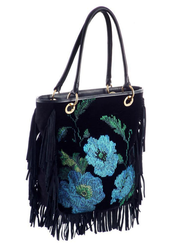 Poseta piele si material textil  Liza Panait Liza Panait Online Boutique