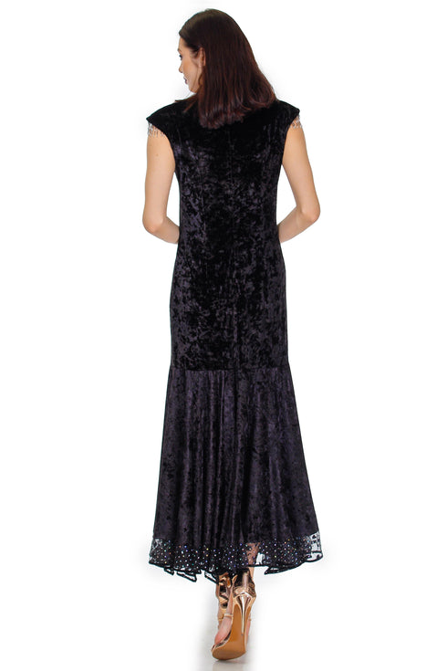 Rochie catifea cu broderie Liza Panait Liza Panait Online Boutique