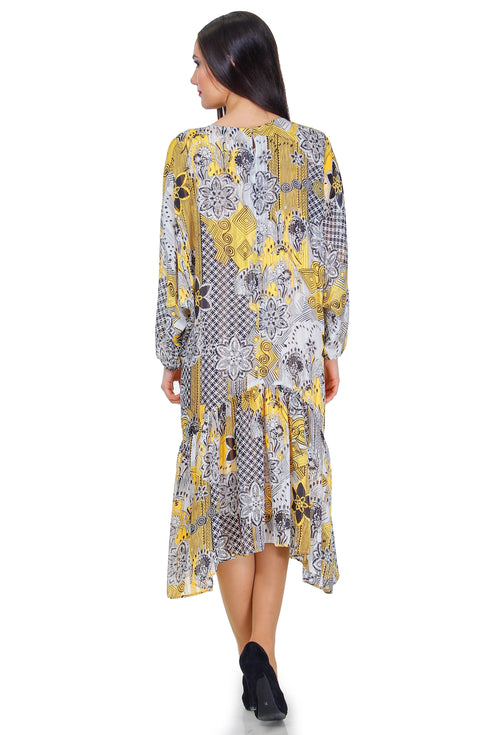 Rochie voal alb imprimat Liza Panait Liza Panait Online Boutique