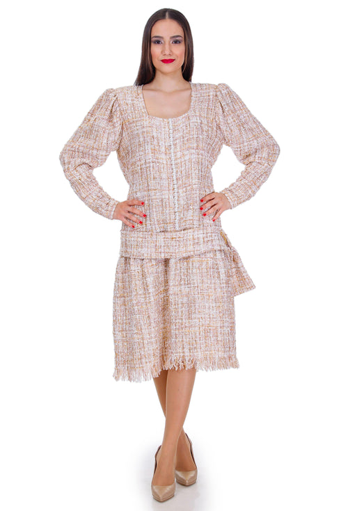 Rochie lana cu nasturi perle Liza Panait Liza Panait Online Boutique