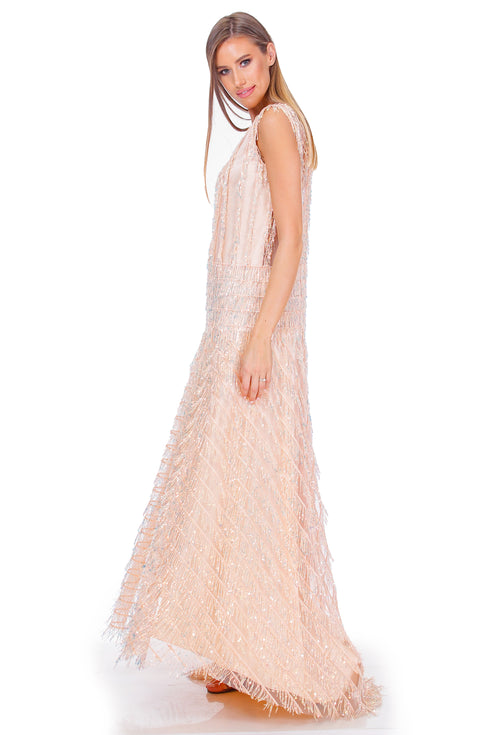 Rochie unicat tull cu franjuri Liza Panait Liza Panait Online Boutique