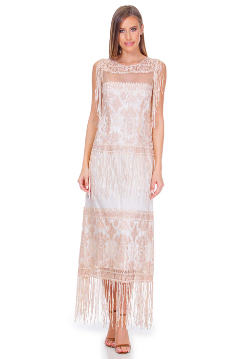 Rochie tull cu franjuri de paiete Liza Panait Liza Panait Online Boutique