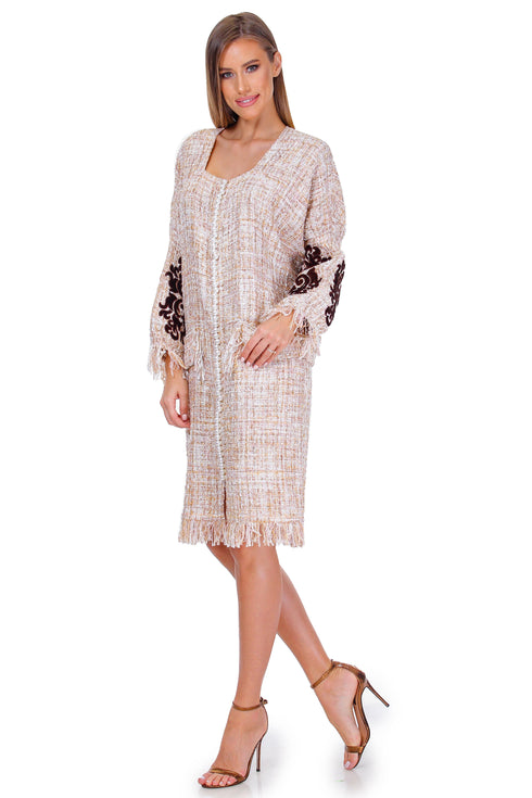 Rochie lana cu nasturi din perle Liza Panait Liza Panait Online Boutique