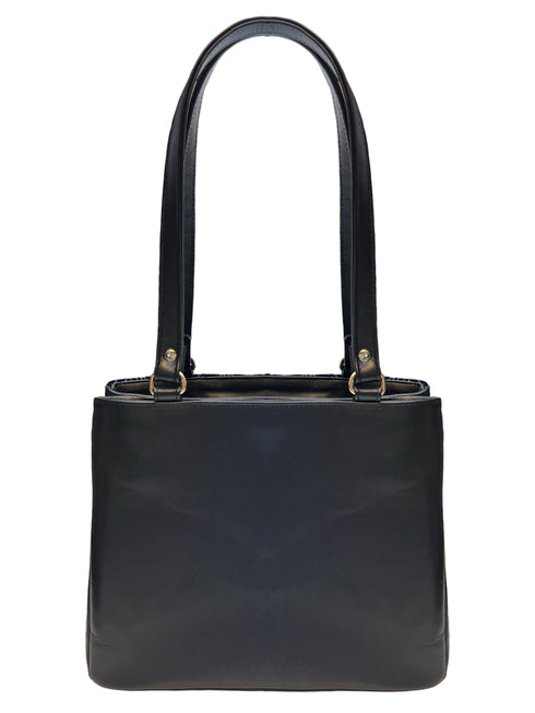 Poseta piele si catifea brodata 3666