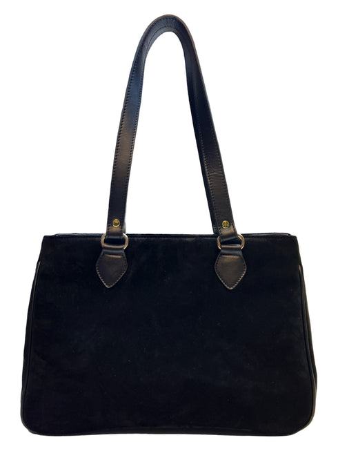 Poseta piele si catifea pictata manual 3673