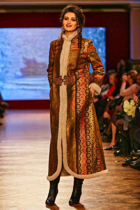 Pardesiu piele pictat manual V530