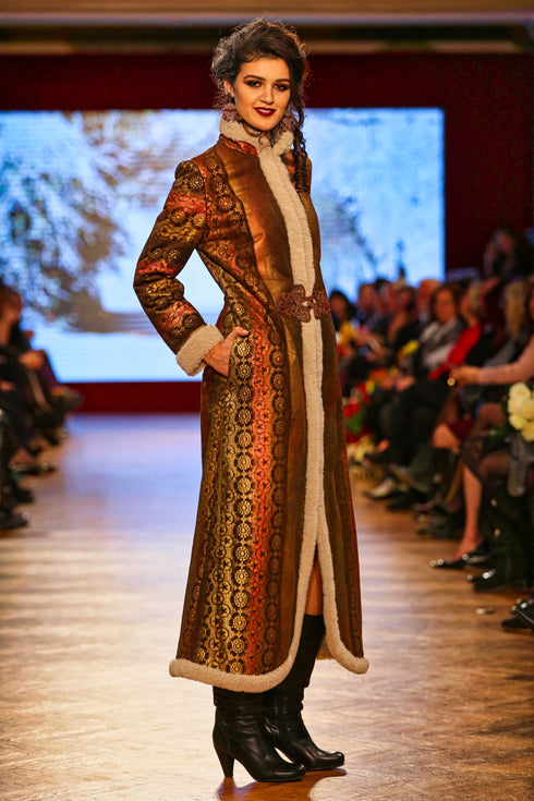 Pardesiu piele pictat manual V530