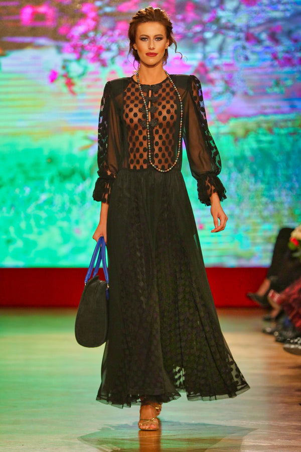 Rochie tul cu buline 2664