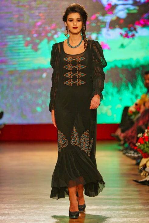 Rochie tull brodat C3147