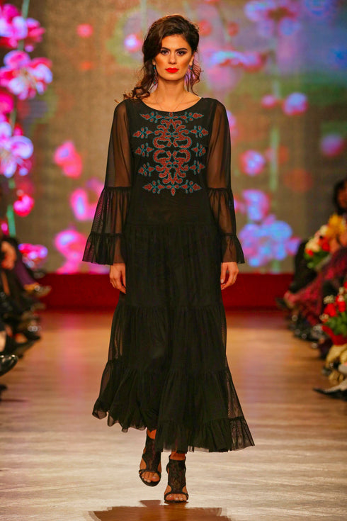 Rochie tull brodat 2678