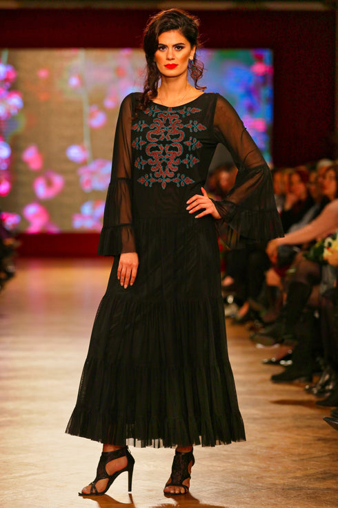 Rochie tull brodat 2678