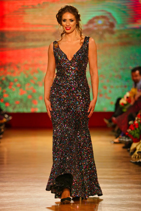 Rochie voal paietat G5708