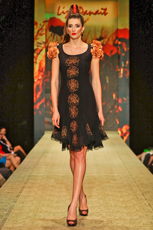 Rochie tul brodat V370