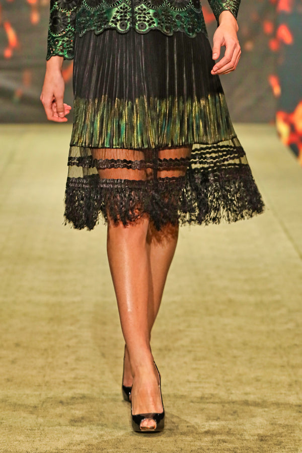 Fusta saten pictat manual V393