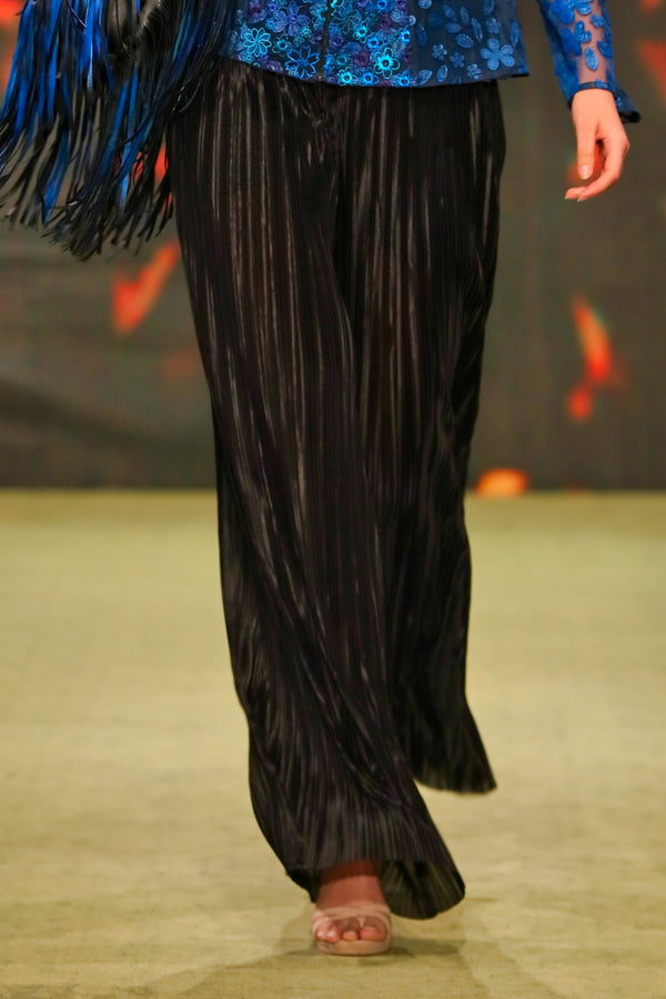 Pantalon saten plisat V373