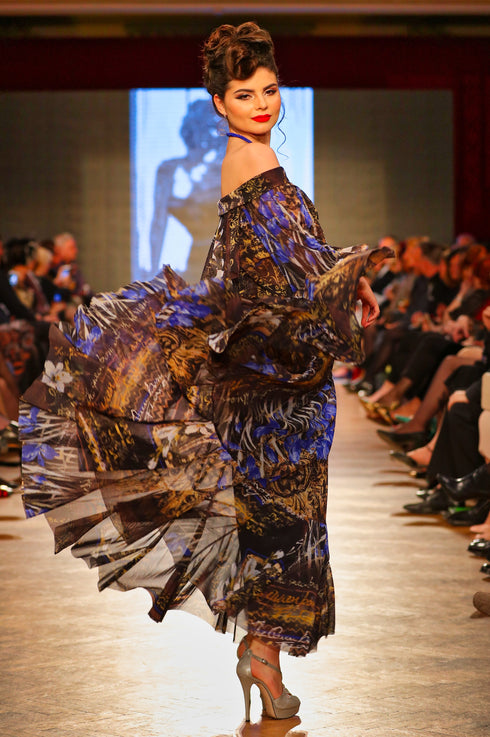 Rochie tull imprimat T-64