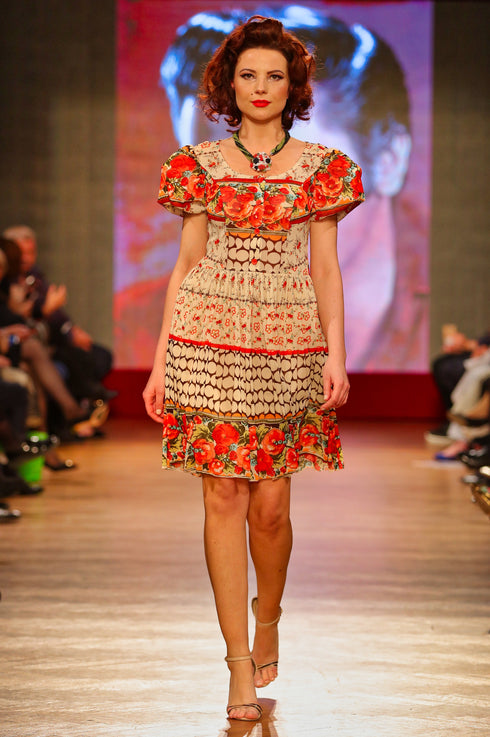 Rochie tull imprimat T-60