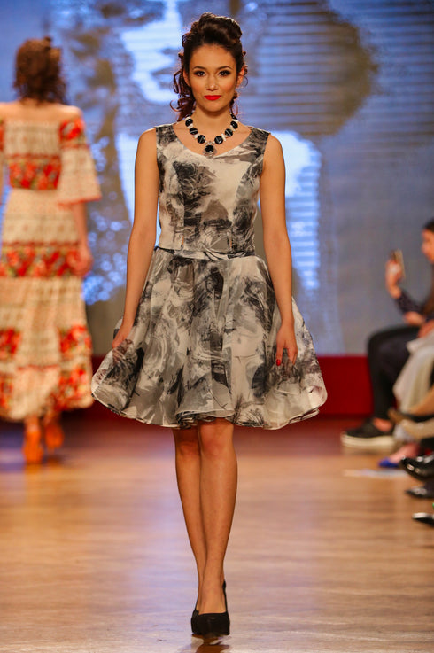 Rochie voal imprimat Liza Panait Liza Panait Online Boutique