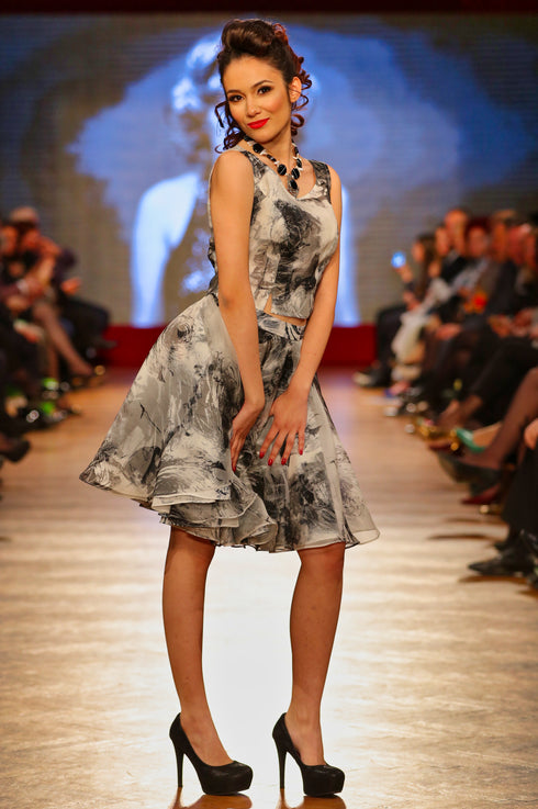 Rochie voal imprimat Liza Panait Liza Panait Online Boutique