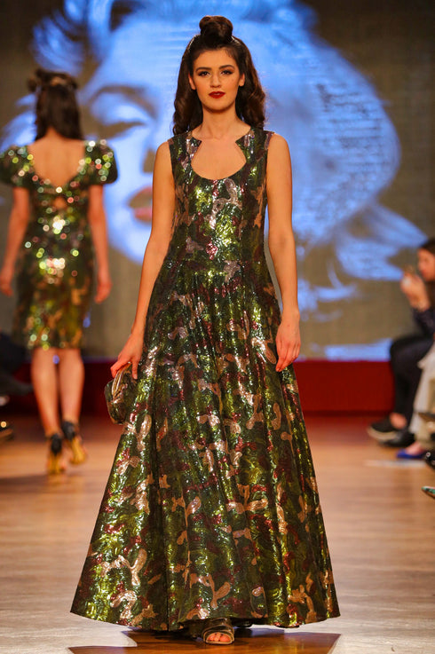 Rochie tull paietat T-54