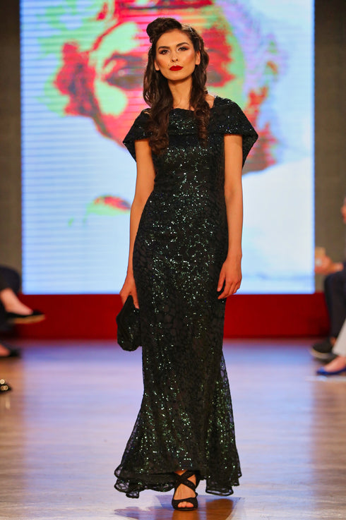 Rochie tull paietat T-75