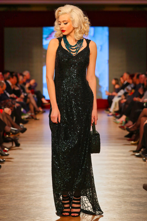 Rochie tull paietat T-57