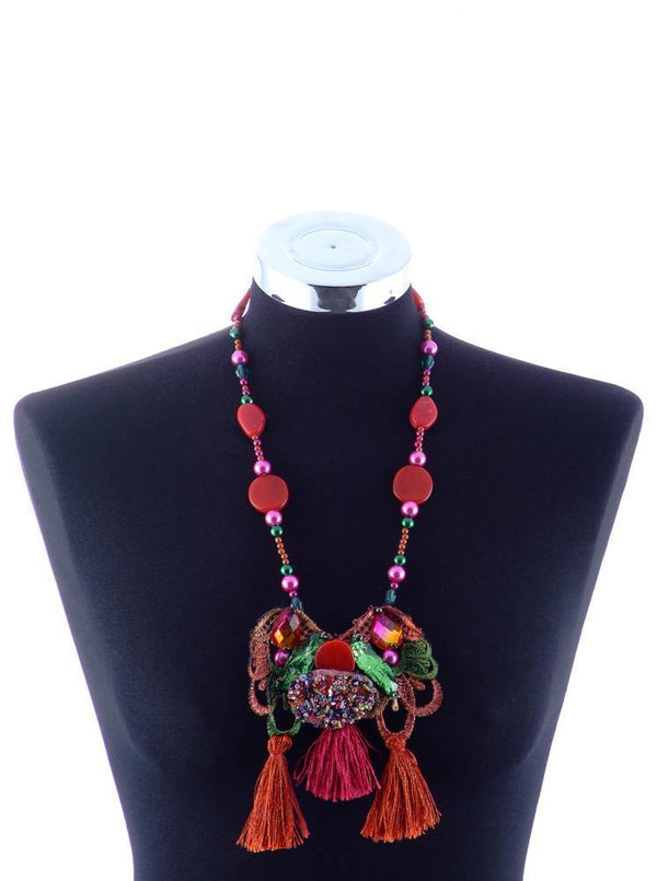 Colier margele si dantela Liza Panait Liza Panait Online Boutique