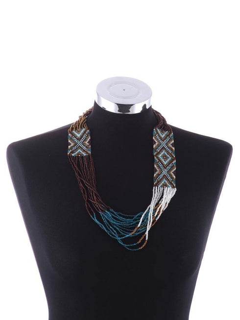 Colier tesatura margele sticla Liza Panait Liza Panait Online Boutique