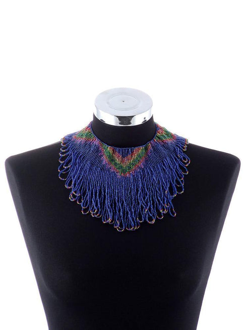 Colier tesatura margele sticla Liza Panait Liza Panait Online Boutique