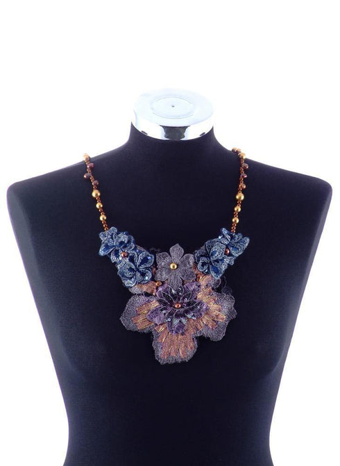 Colier margele si dantela Liza Panait Liza Panait Online Boutique