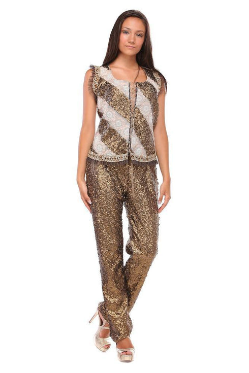 Bluza dantela si tul paietat Liza Panait Liza Panait Online Boutique