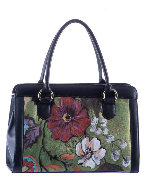 Poseta piele si material textil  Liza Panait Liza Panait Online Boutique