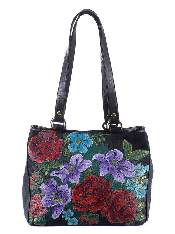 Poseta piele ecologica si material textil  Liza Panait Liza Panait Online Boutique