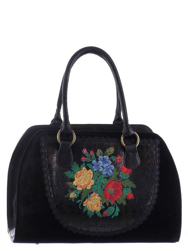 Poseta piele ecologica si material textil  Liza Panait Liza Panait Online Boutique