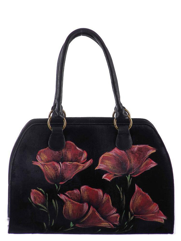 Poseta piele si catifea  Liza Panait Liza Panait Online Boutique