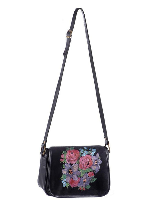 Poseta piele si material textil  Liza Panait Liza Panait Online Boutique