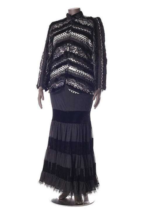 Fusta voal cu catifea Liza Panait Liza Panait Online Boutique